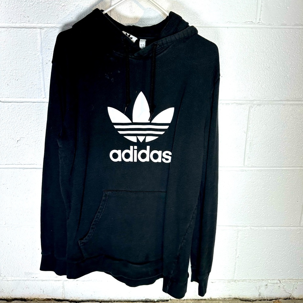 Adidas Originals Trefoil Hoodie - Size L - Black